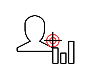 Customer engagement analytics icon
